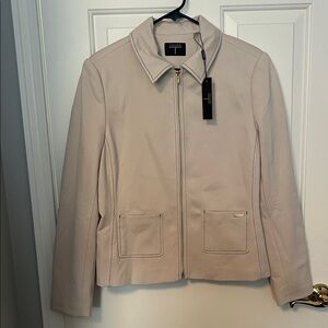 Tahari Women's Cream Zip Blazer